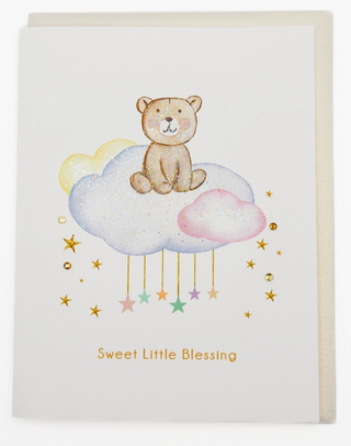 'Sweet Little Blessing' New Baby Greeting Card