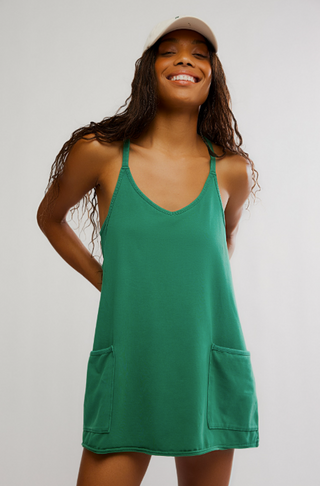 Hot Shot Mini Dress-Green Glow