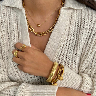 Sandra Coil Bangle Bracelet - Gold