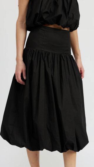 Nicollete Midi Skirt-Black