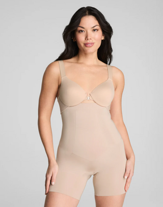 High Waist Mid Thigh Short - Soft Nude