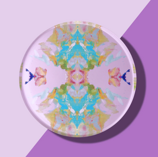 Stained Glass Lavender Laura Park Coaster