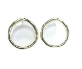 Round Eve Studs - Shiny 18K Gold Plated