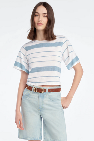 The Joanne Top - Sea Blue Stripe
