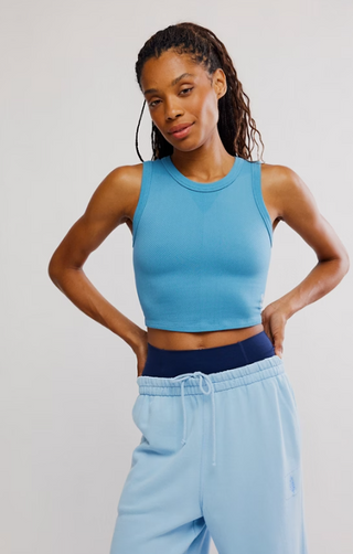 Free Throw Muscle Tank - Celestial Blue