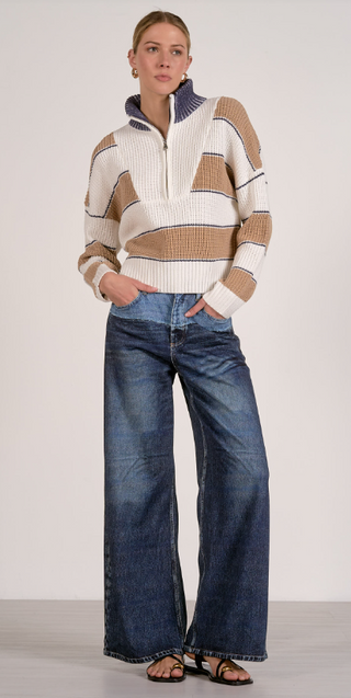 Camel Stripe Top