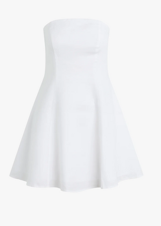 The Favorite Mini Linen Dress- Bright White