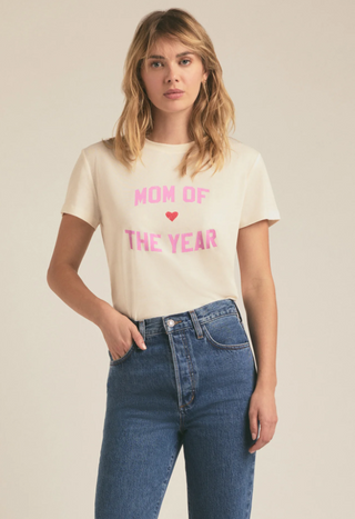 Mom of the Year Tee - Gardenia w/Baby B