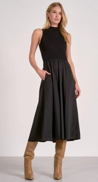 Maxi Mock Neck - Black