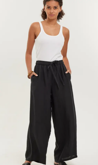 Club Linen Pant - Black