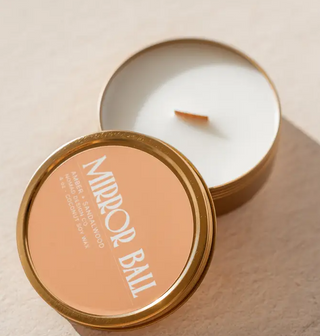 Mirror Ball Travel Tin Candle