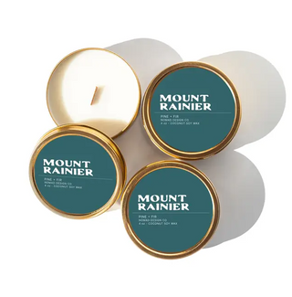 Mount Rainier National Park Travel Tin Candle