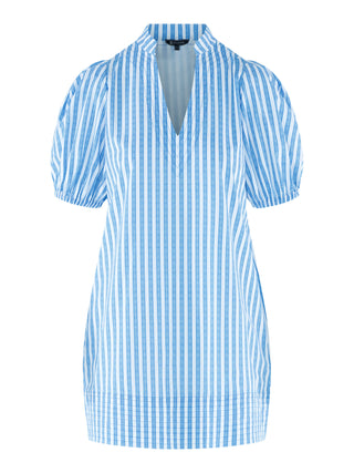 Hampton Mini - French Blue Stripe Cotton Poplin