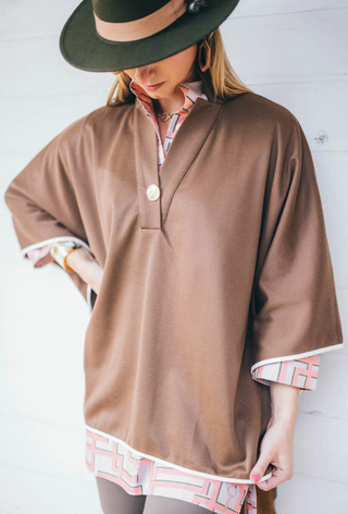 Evelyn Poncho - Bourbon Brown