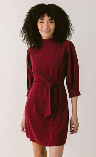 Chloe Dress-Cranberry