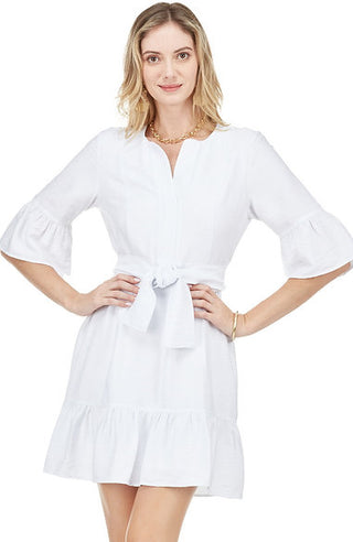 Ruffles Dress-White