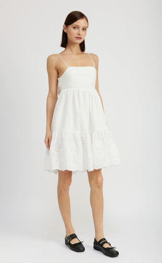 Doreene Mini Dress-Off White