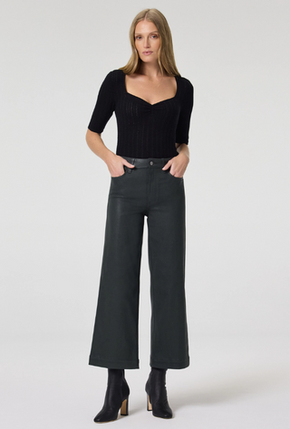 Anessa Wide Leg Jean - Dark Rosin Luxe Coating