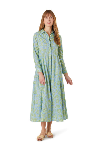 Classic Shirt Dress-Cool Garden