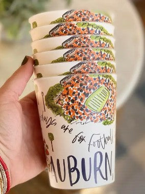 Auburn Reusable Party Cup-set of 6