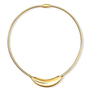 Winslet Curved Pendant Necklace - Gold