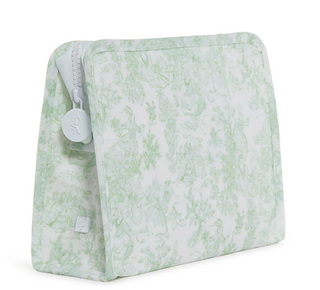ROADIE MEDIUM Zip Pouch - BUNNY TOILE GREEN