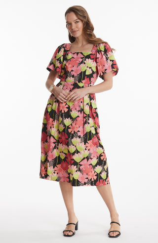 Britt Floral Tie Back Dress