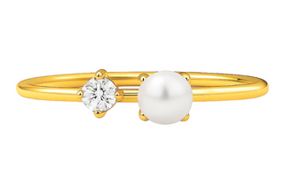 Enza Pearl Stone Ring
