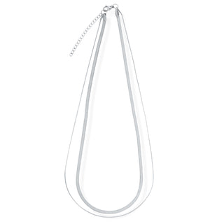 Cassia Double Chain Necklace - Silver