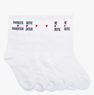 The FD Heart Sock Set - White