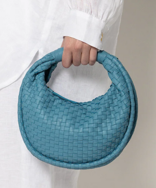 Jem Leather Hobo Handbag - Periwinkle