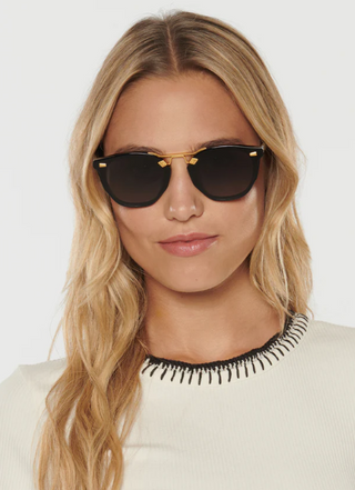 Beau Nylon Sunglasses - Black + Shadow 24K Polarized