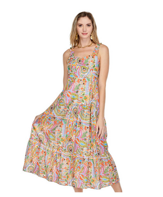 Bustier Tiered Maxi - Mardi Gras Eyelet