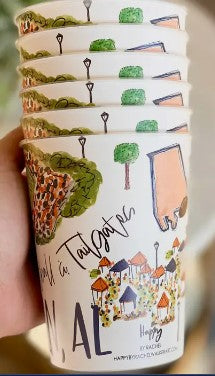 Auburn Reusable Party Cup-set of 6