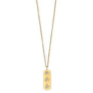 Coven North Star Tag Pendant Necklace - Gold