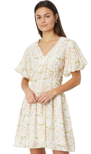 Callie Mini Dress-Peony Green