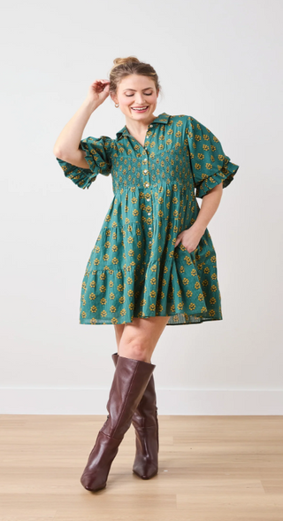 Texas Bouquet - Sienna Dress - Desert Moss