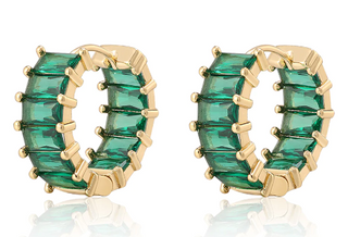 Emerald Ballier Huggies-Green Emerald-Gold