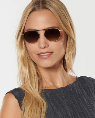 Rampart Fold Sunglasses - 18K Matte Black Fade + Poppy Noir