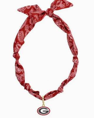 Georgia Bulldogs Logo Bandana Scarf Necklace
