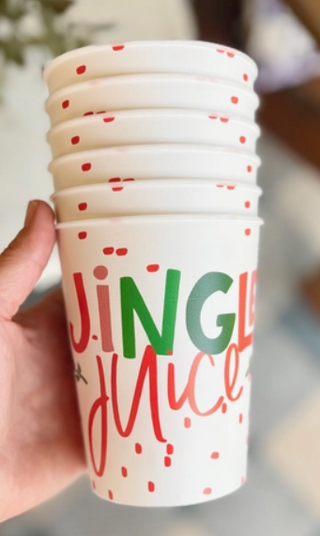 Festive Jingle Juice Reusable Part Cups - Set of 4