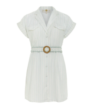 Maggie Dress - Aqua Stripe